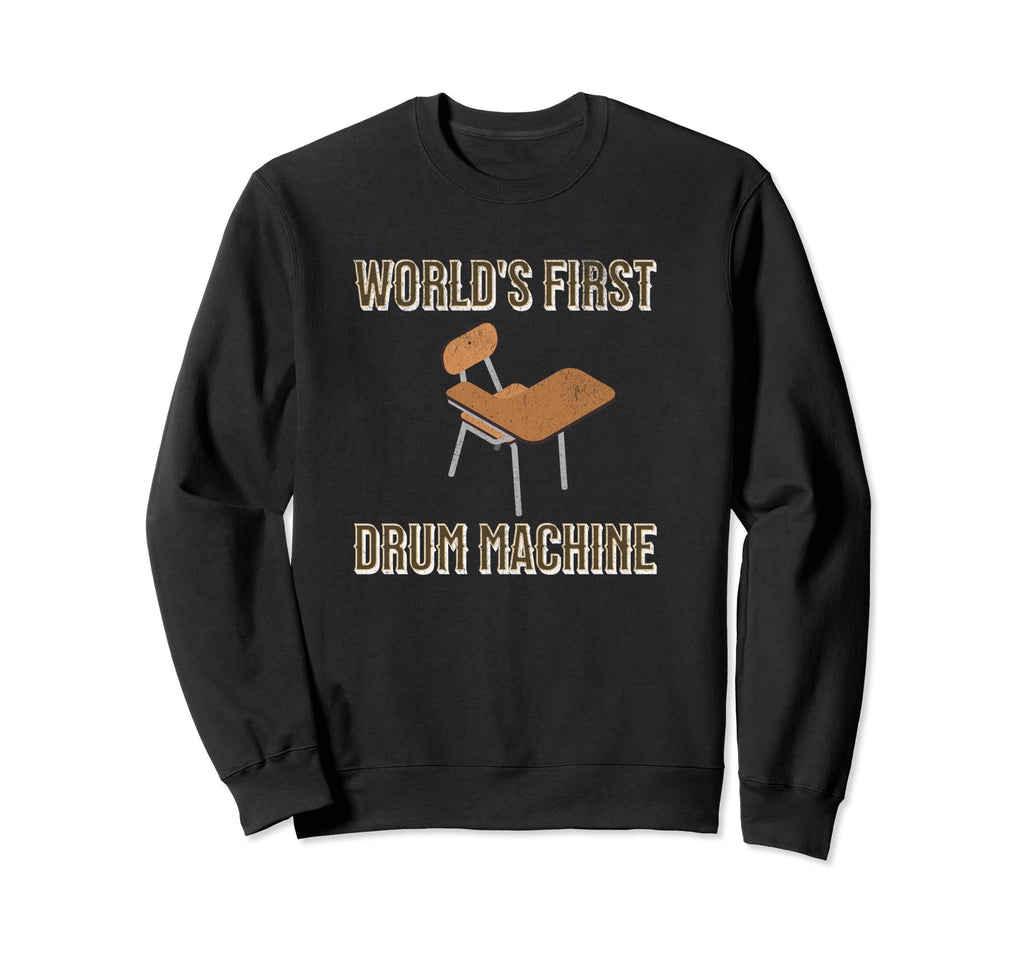 Worlds First Drum Machine Old School Sweatshirt - Trendy Graphic for Adults - T-Shirt, Sweatshirt, Hoodie