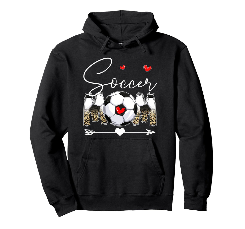 Funny Soccer Mom Leopard Soccer Mama Hoodie - Custom Art Print Unisex - T-Shirt, Sweatshirt, Hoodie
