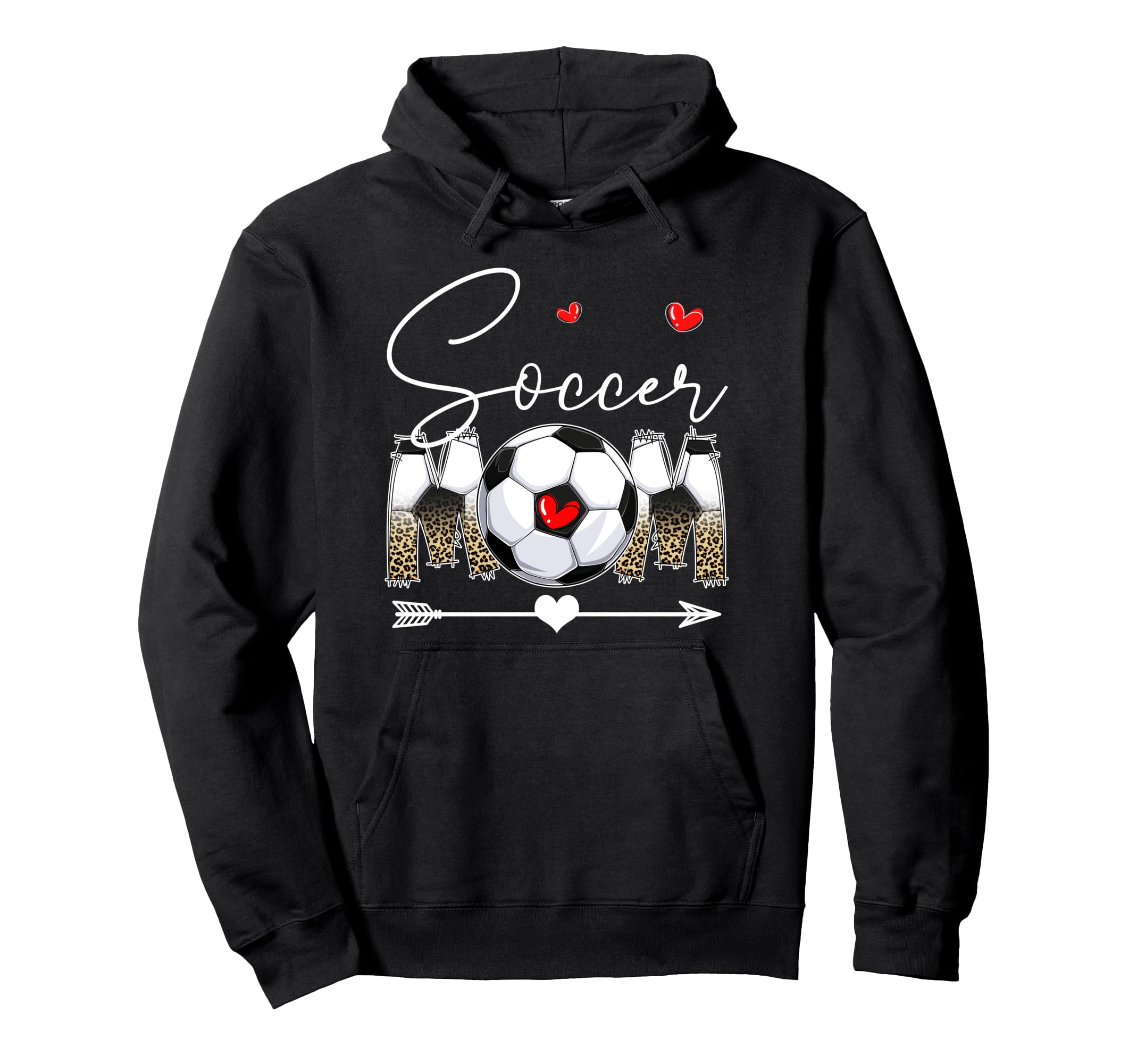 Funny Soccer Mom Leopard Soccer Mama Hoodie - Custom Art Print Unisex - T-Shirt, Sweatshirt, Hoodie