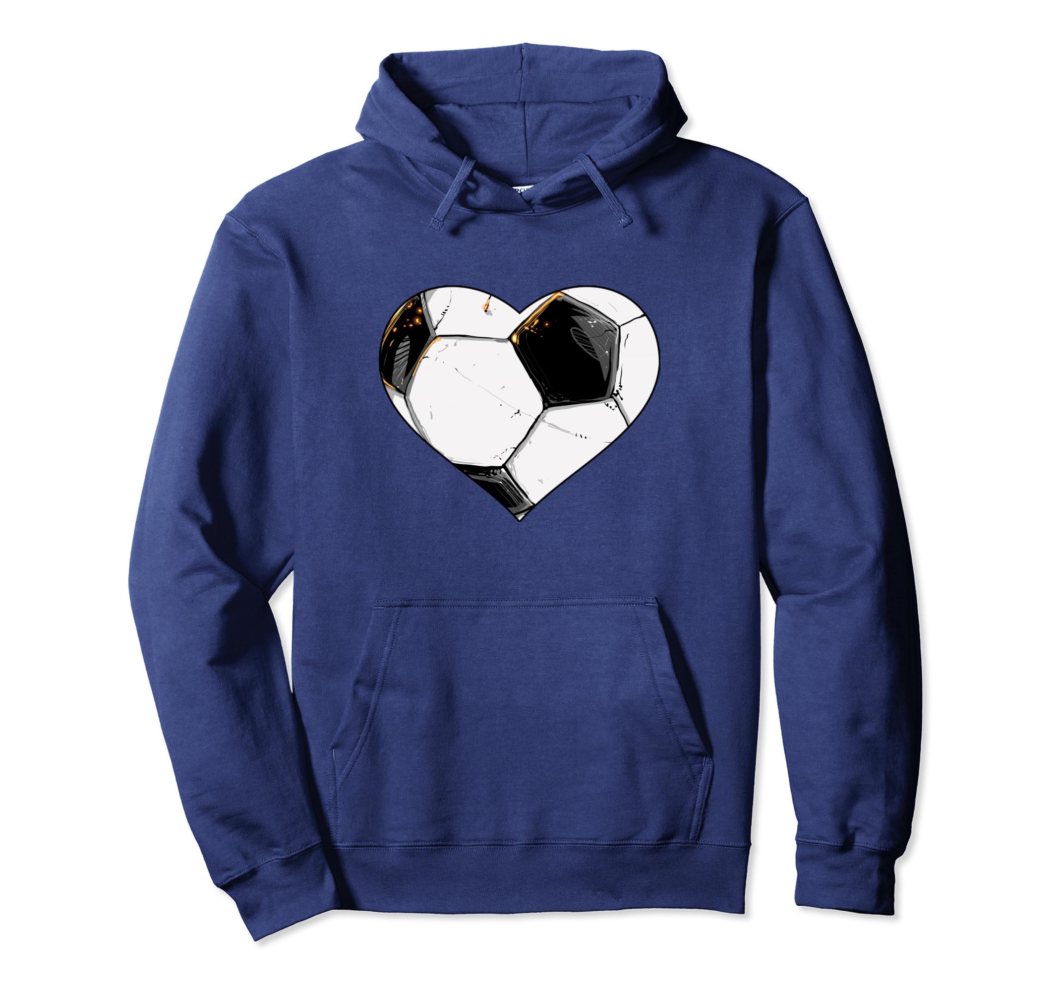 Soccer Ball Heart Love Goalie Hoodie - Aesthetic Graphic Men Women - T-Shirt, Sweatshirt, Hoodie