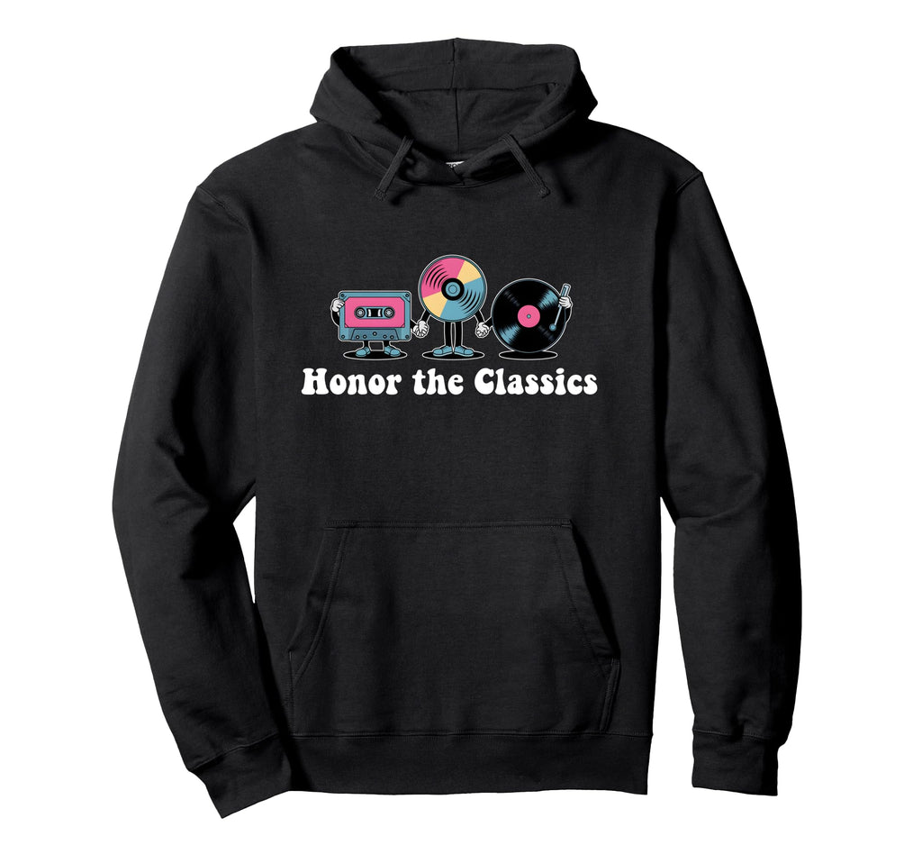 Honor Classics Music Lovers Cd Tapes Hoodie - Novelty Apparel Men Women - T-Shirt, Sweatshirt, Hoodie