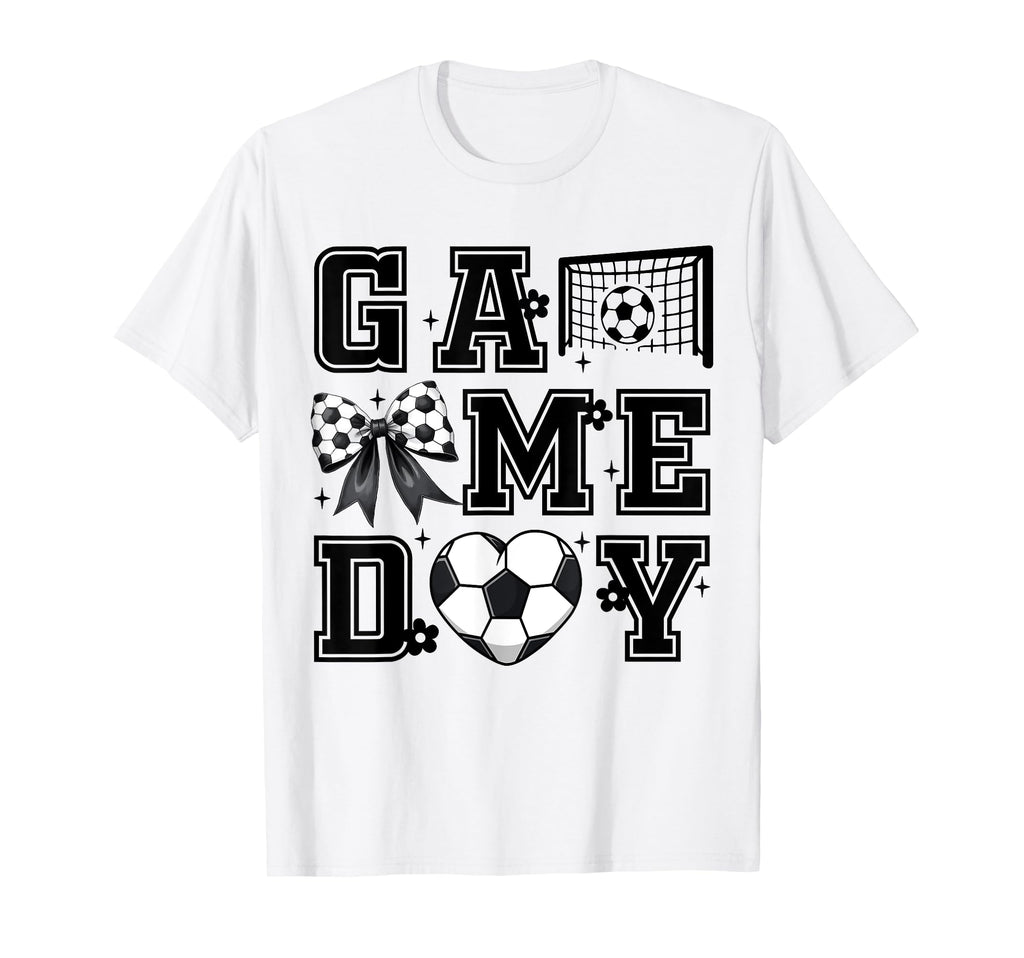 Soccer Game Day Coquette Bow Funny T-Shirt - Streetwear Style Unisex - T-Shirt, Sweatshirt, Hoodie