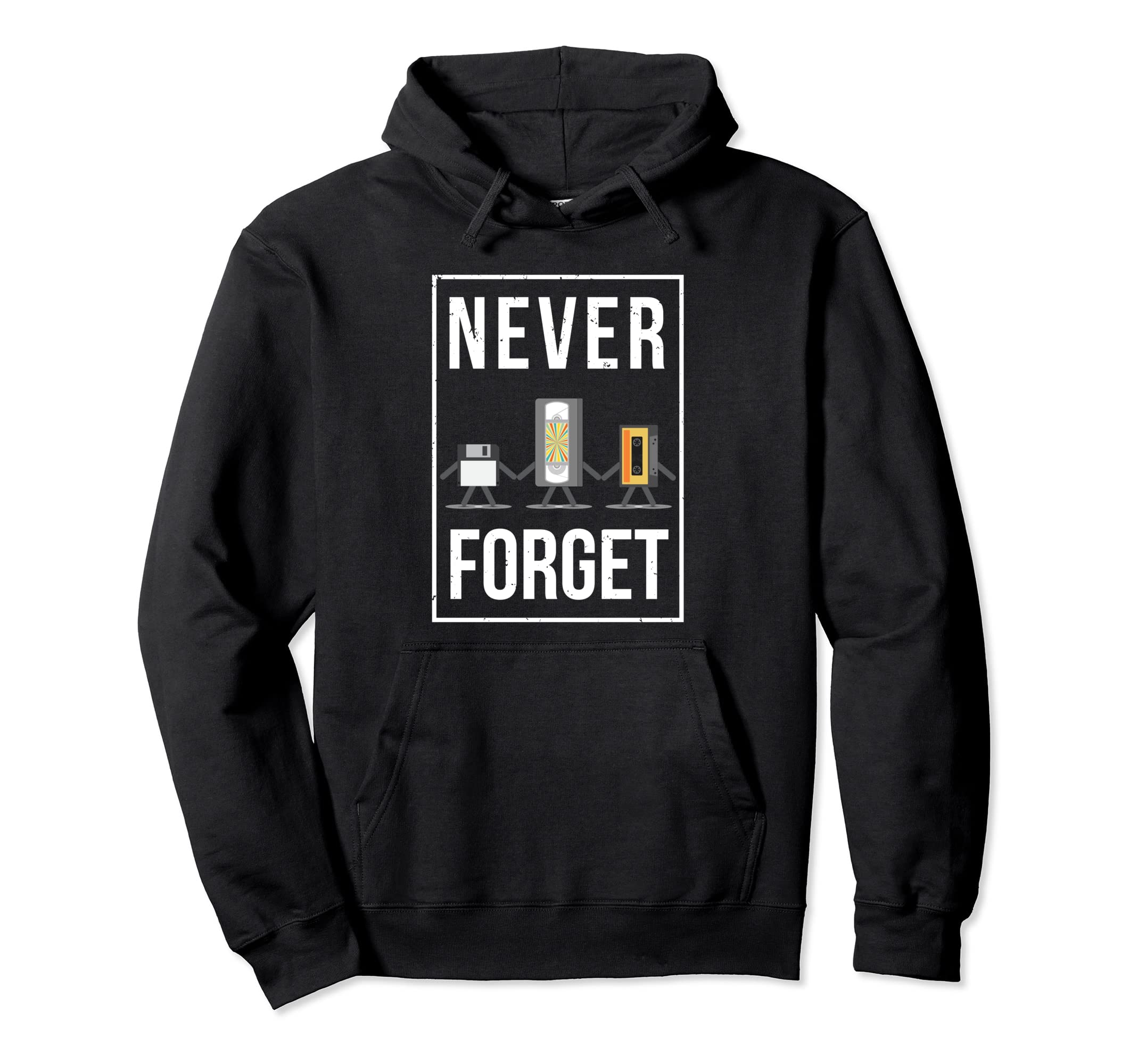 Never Forget Cassette Tape Hoodie - Custom Art Print for Adults - T-Shirt, Sweatshirt, Hoodie