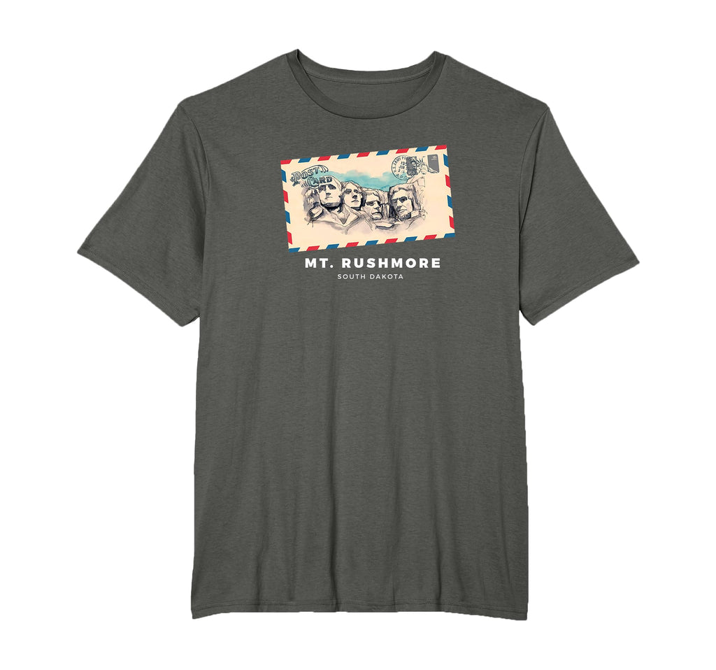 Watercolor Mt Rushmore Postcard T-Shirt - Graphic Print for Adults - T-Shirt, Sweatshirt, Hoodie