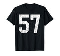 Grunge White Number 57 Jersey Uniform T-Shirt - Trendy Graphic Unisex - T-Shirt, Sweatshirt, Hoodie