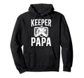 Ice Hockey Keeper Papa Ice Hockey Goalie Hoodie - Graphic Print for Adults - T-Shirt, Sweatshirt, Hoodie