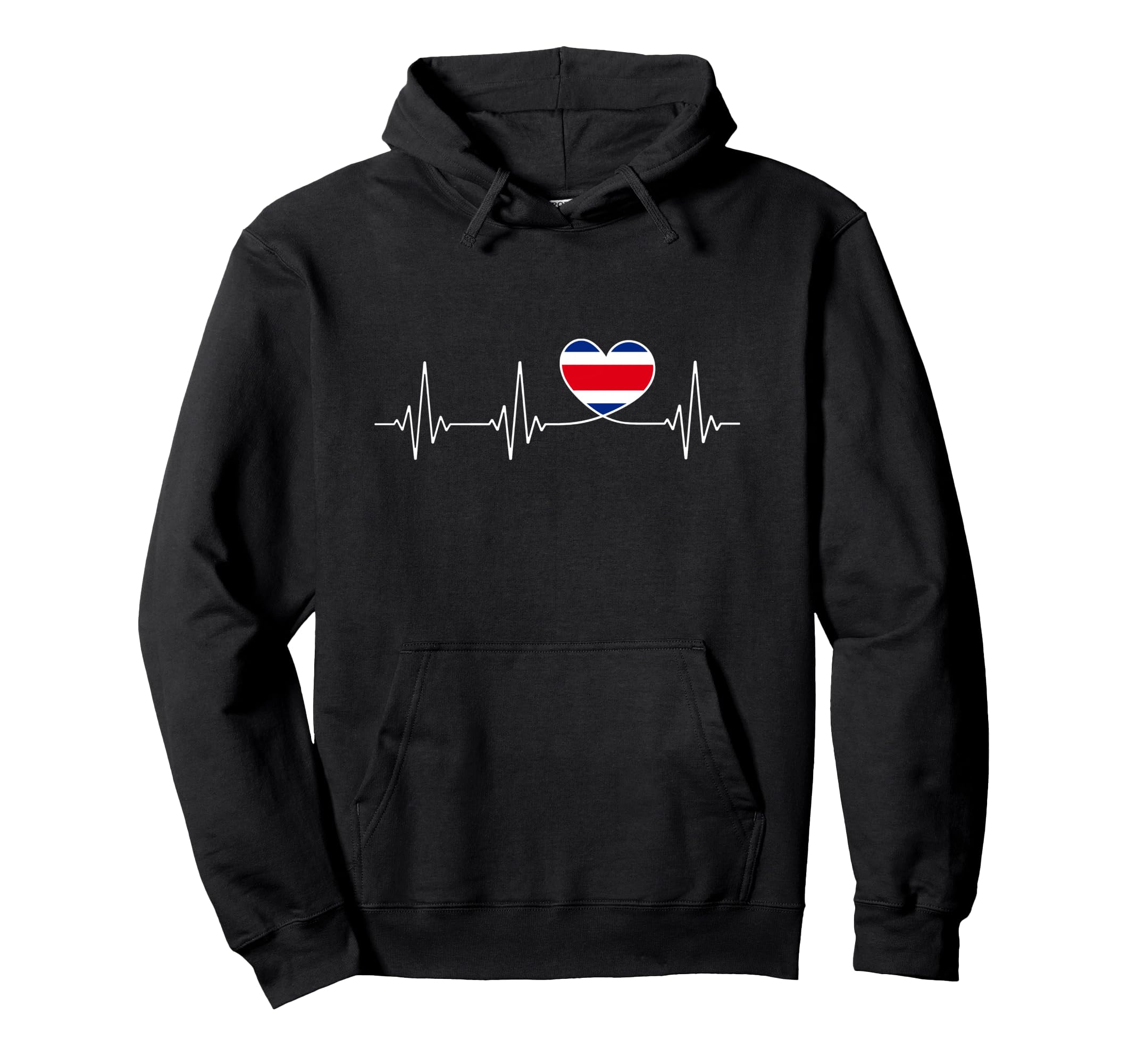 Costa Rica Love And Costa Rican Flag Heart Hoodie - Trendy Graphic Unisex - T-Shirt, Sweatshirt, Hoodie