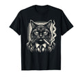 Black Cat 90S Grunge Meme Smoking T-Shirt - Minimalist Print for Adults - T-Shirt, Sweatshirt, Hoodie
