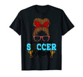 Loud Proud Soccer Mom Messy Bun Mothers T-Shirt - Unique Graphic Men Women - T-Shirt, Sweatshirt, Hoodie