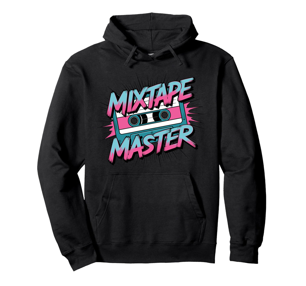 Mixtape Master Cassette Vibes Hoodie - Minimalist Print for Adults - T-Shirt, Sweatshirt, Hoodie