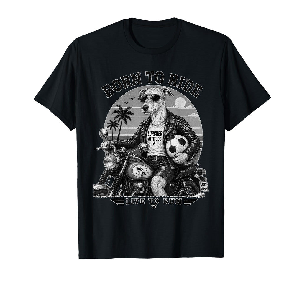 Lurcher Motorbike Love Footbal Soccer T-Shirt - Aesthetic Graphic Unisex - T-Shirt, Sweatshirt, Hoodie