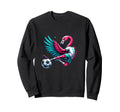 Flamingo Football Striker 11 Kicking Sweatshirt - Streetwear Style Unisex - T-Shirt, Sweatshirt, Hoodie