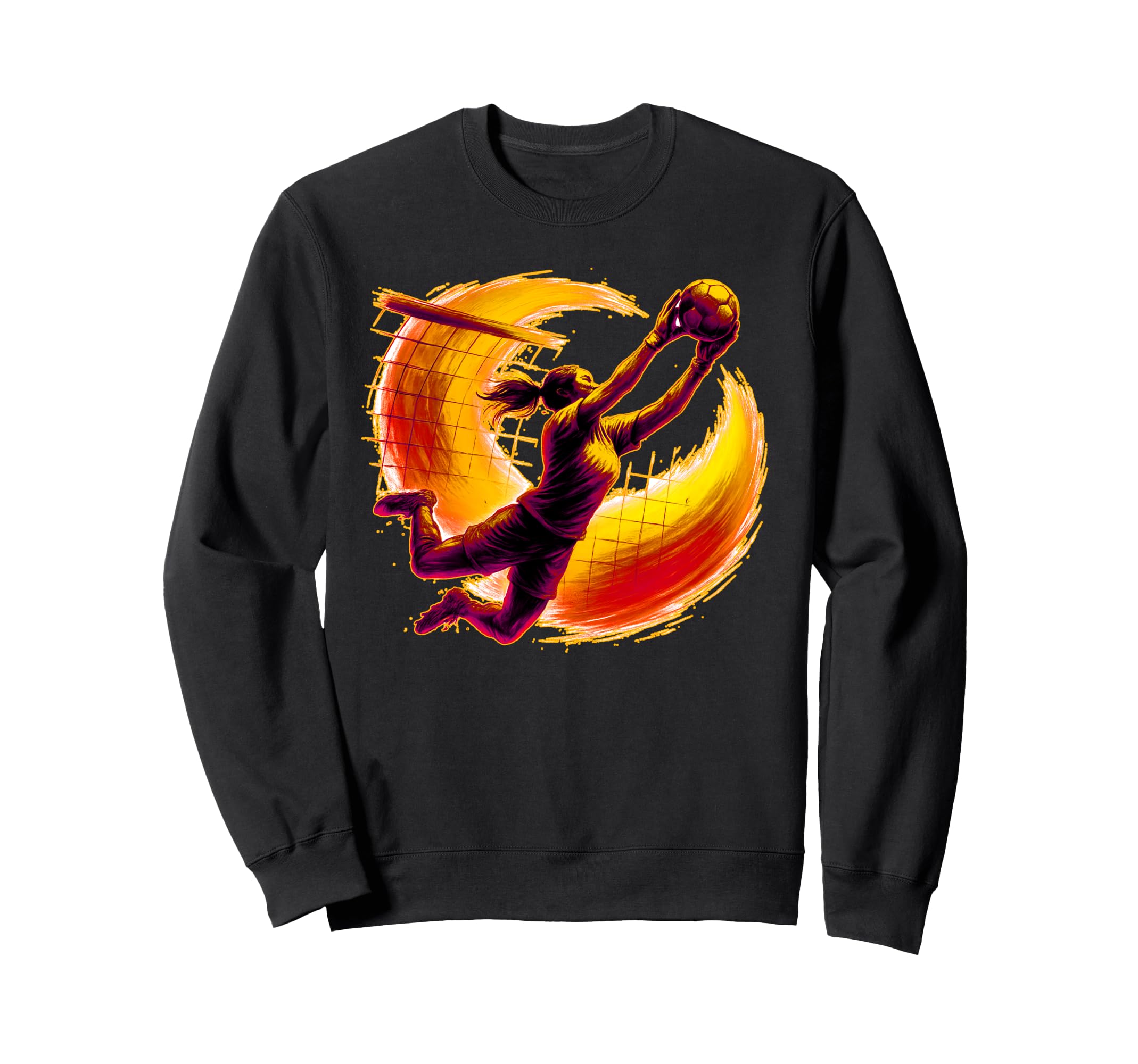 Womens Soccer Goalie Diving To Stop Sweatshirt - Novelty Apparel Men Women - T-Shirt, Sweatshirt, Hoodie