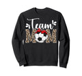 Team Mom Leopard Soccer Team Mom Sweatshirt - Minimalist Print for Adults - T-Shirt, Sweatshirt, Hoodie