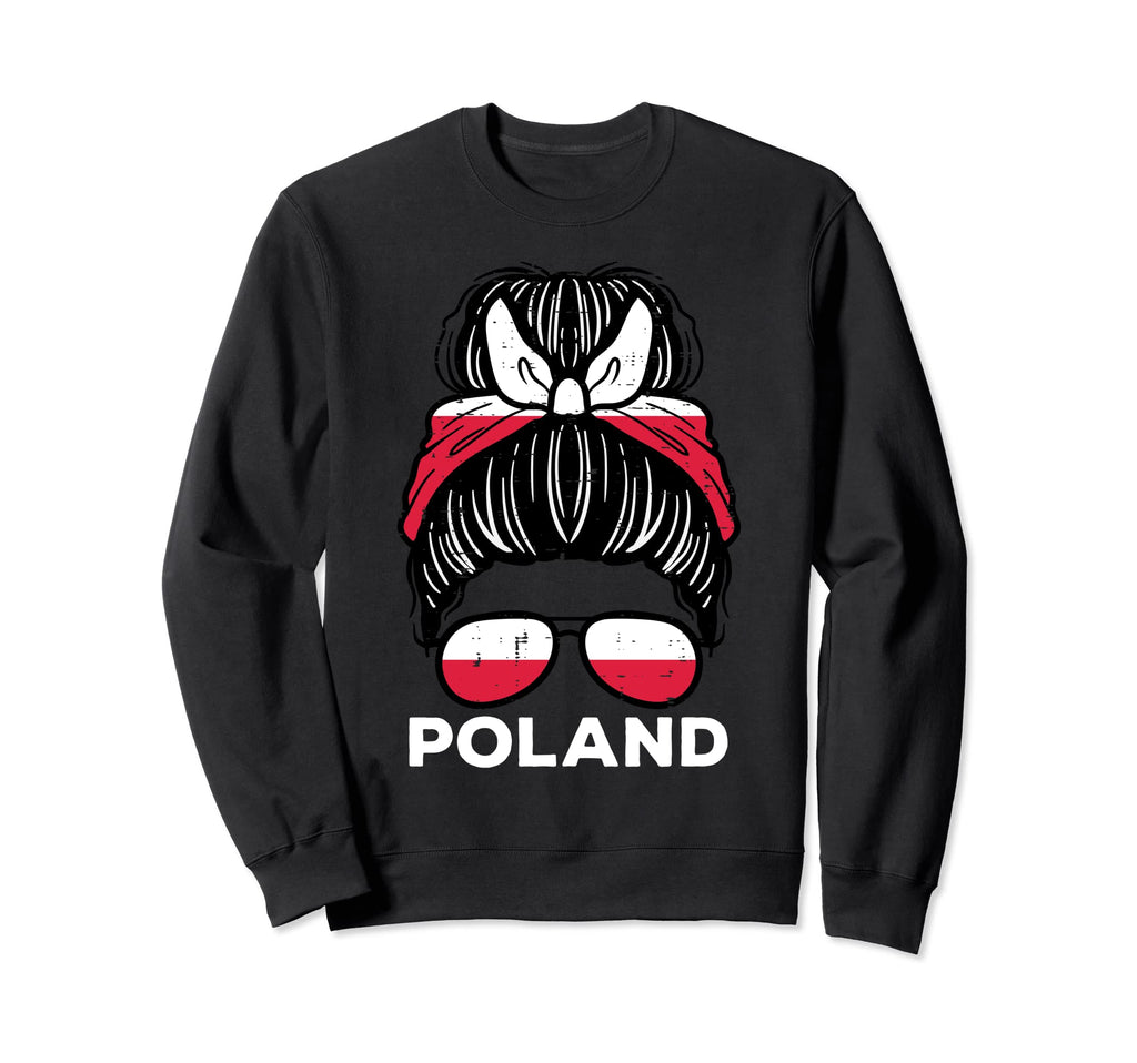 Poland Flag Polish Hairbun Sweatshirt - Streetwear Style Men Women - T-Shirt, Sweatshirt, Hoodie