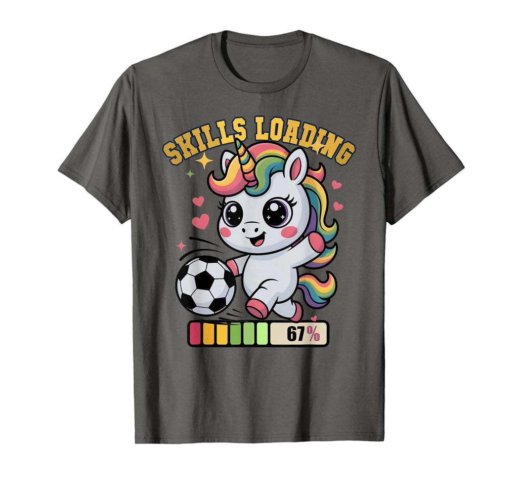 Soccer Unicorn Skills Loading Win T-Shirt - Novelty Apparel Unisex - T-Shirt, Sweatshirt, Hoodie