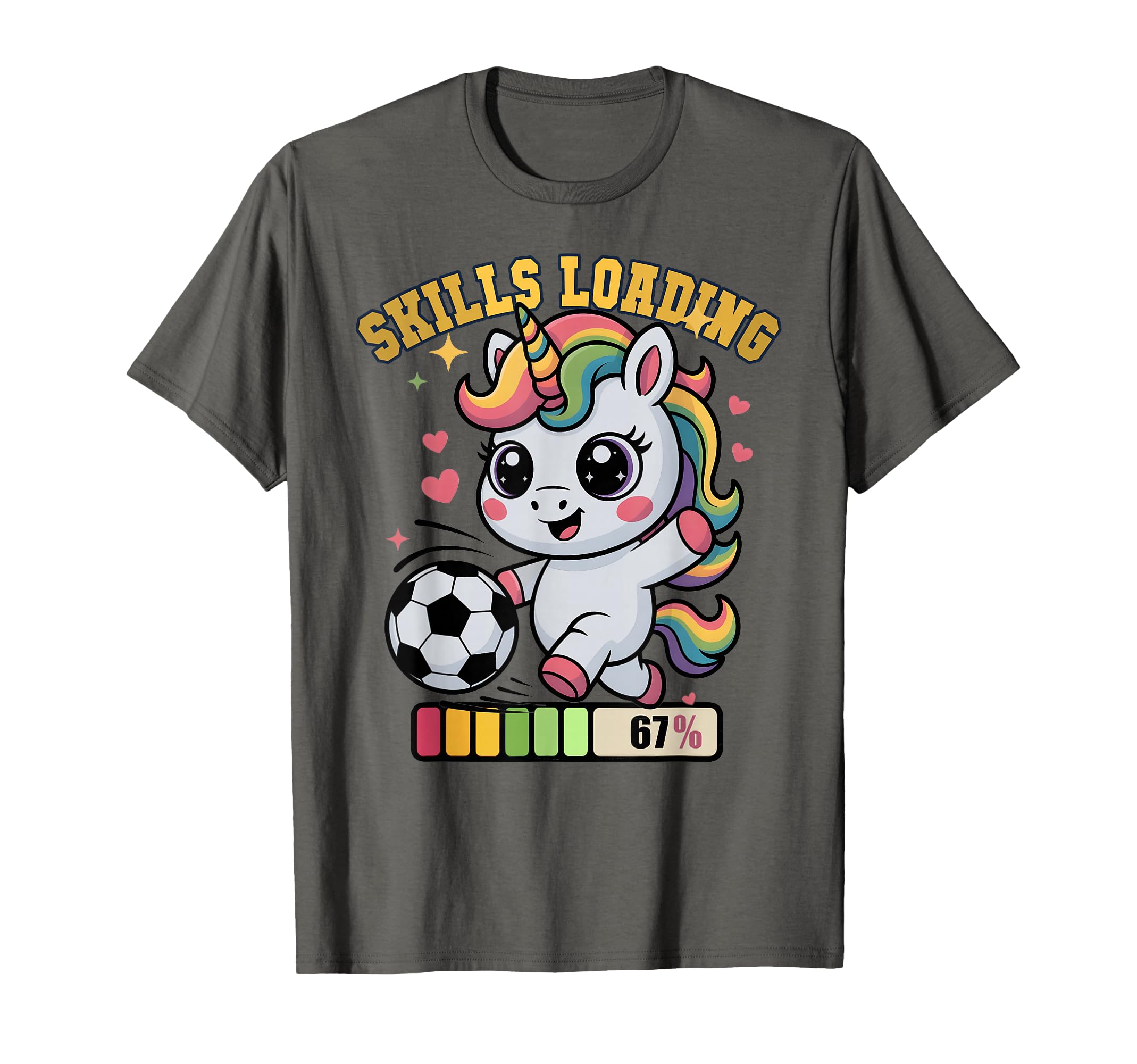 Soccer Unicorn Skills Loading Win T-Shirt - Novelty Apparel Unisex - T-Shirt, Sweatshirt, Hoodie