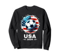 American Flag Soccer Womens Soccer Sweatshirt - Graphic Print for Adults - T-Shirt, Sweatshirt, Hoodie
