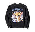 Kickin It Soccer Player Giraffe Ball Sweatshirt - Unique Graphic Unisex - T-Shirt, Sweatshirt, Hoodie
