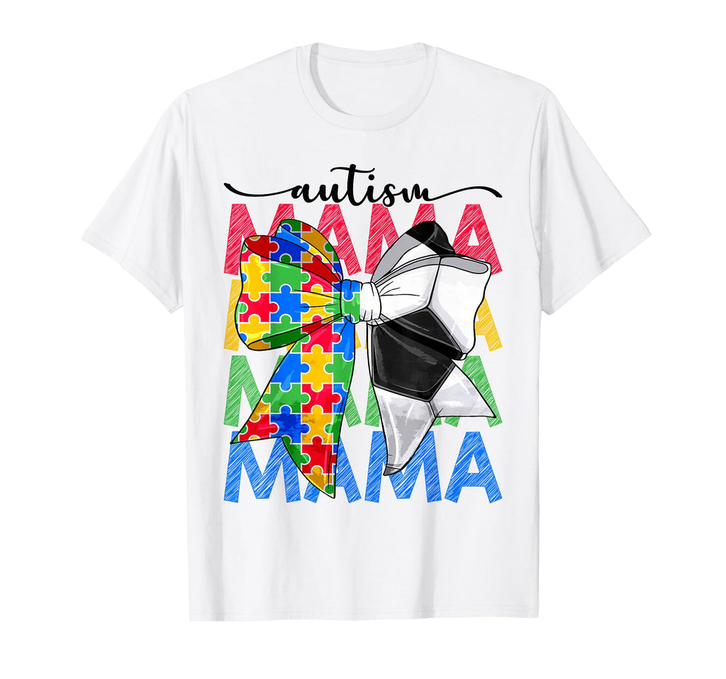 Autism Mama Autism Awareness Coquette T-Shirt - Trendy Graphic for Adults - T-Shirt, Sweatshirt, Hoodie