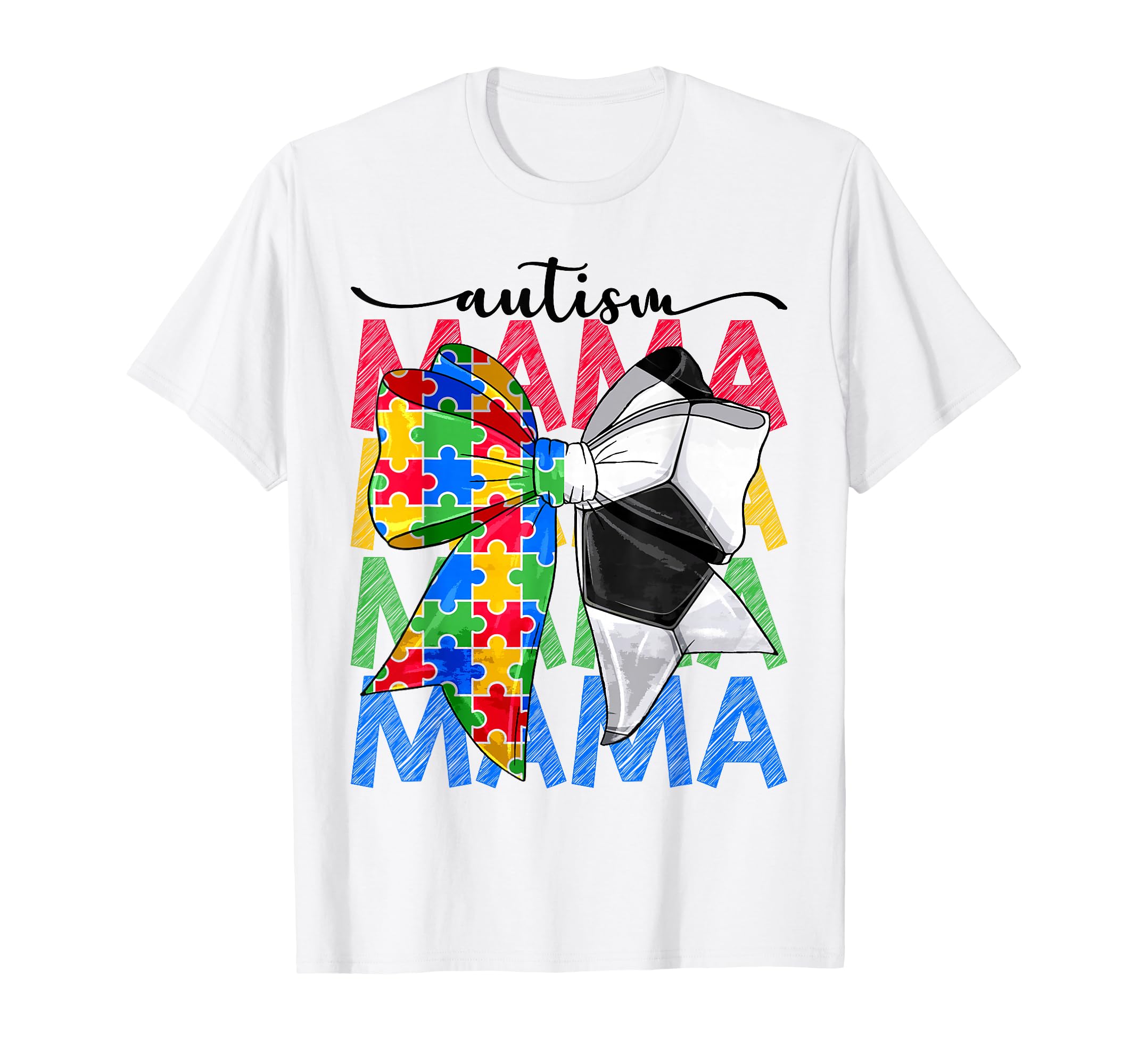 Autism Mama Autism Awareness Coquette T-Shirt - Aesthetic Graphic Unisex - T-Shirt, Sweatshirt, Hoodie