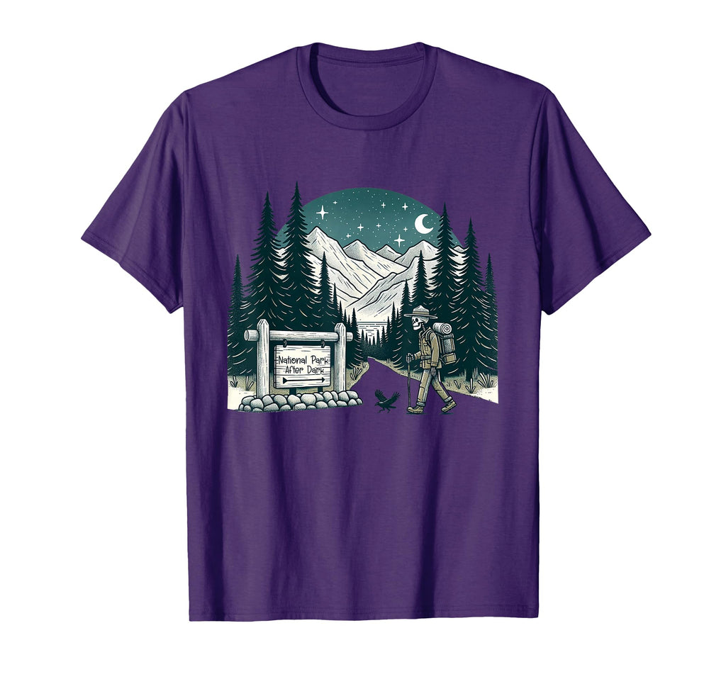 National Park After Dark Skeleton T-Shirt - Fun Novelty Design for Adults - T-Shirt, Sweatshirt, Hoodie