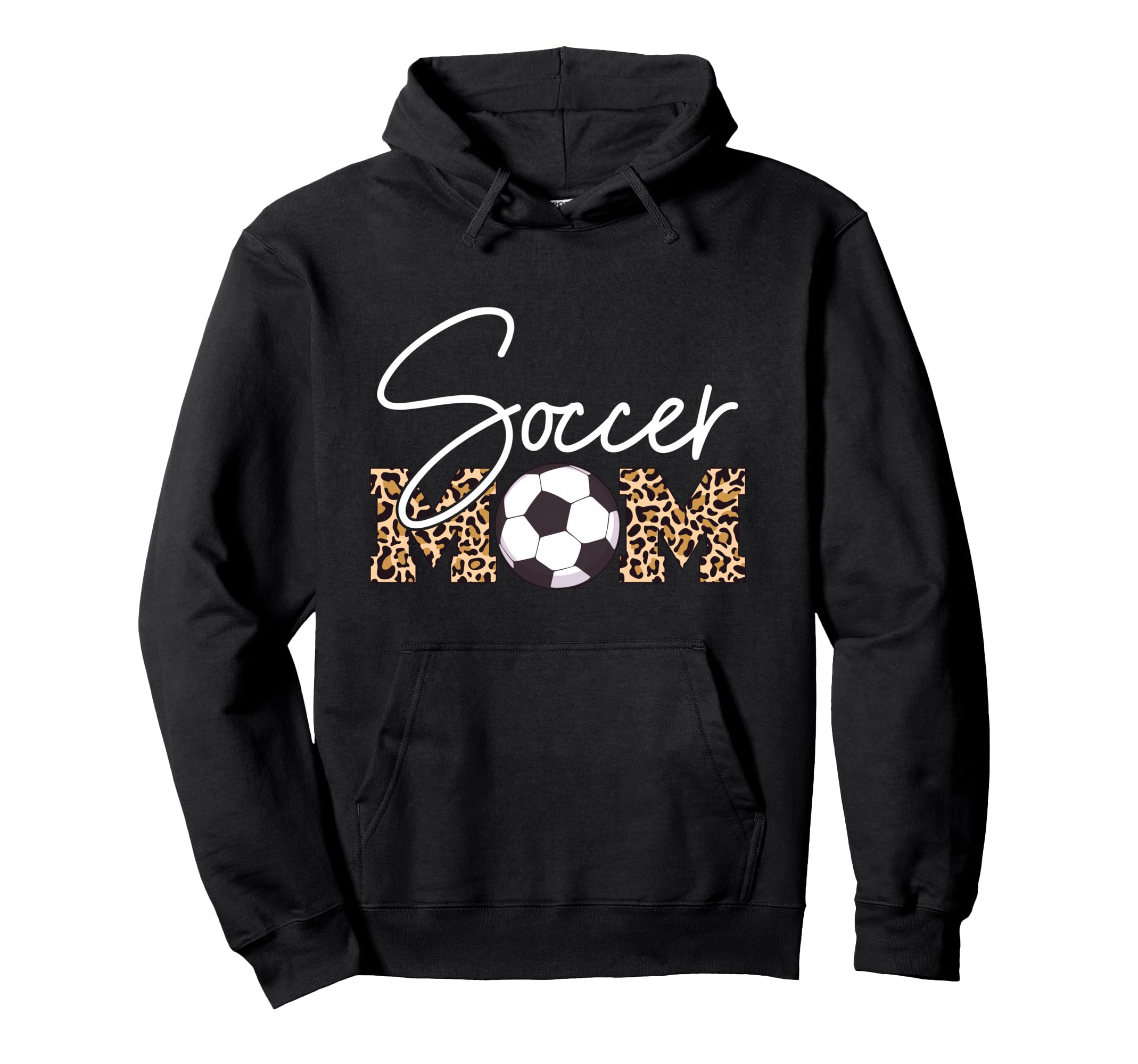 Soccer Mom Leopard Ball Hoodie - Trendy Graphic Unisex - T-Shirt, Sweatshirt, Hoodie