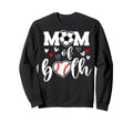 Mom Both Heart Soccer Baseball Sweatshirt - Graphic Print for Adults - T-Shirt, Sweatshirt, Hoodie