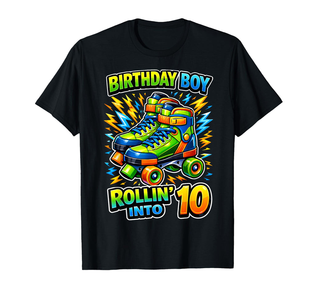 Roller Skating 10Th Birthday Party T-Shirt - Novelty Apparel for Adults - T-Shirt, Sweatshirt, Hoodie