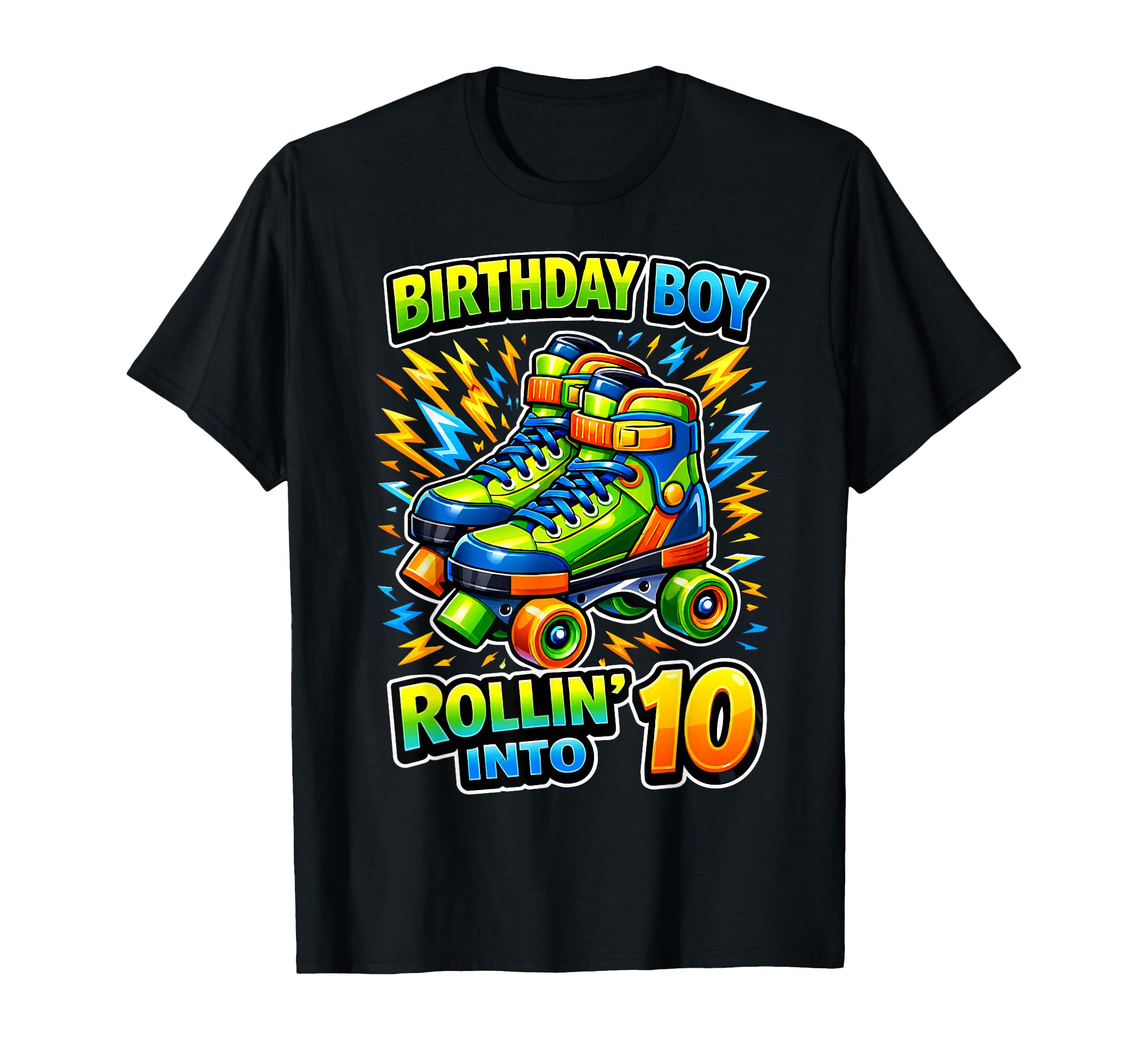 Roller Skating 10Th Birthday Party T-Shirt - Novelty Apparel for Adults - T-Shirt, Sweatshirt, Hoodie