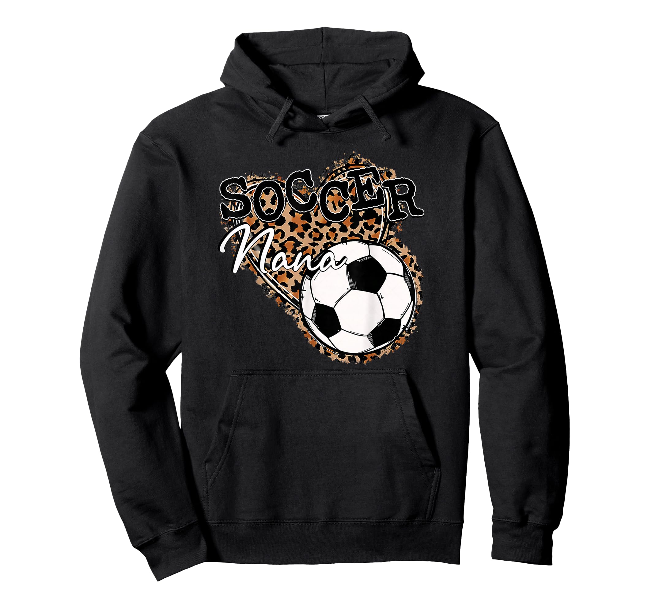 Soccer Nana Leopard Mothers Day Hoodie - Aesthetic Graphic Men Women - T-Shirt, Sweatshirt, Hoodie
