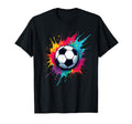 Colorful Tie Dye Soccer Ball T-Shirt - Aesthetic Graphic Men Women - T-Shirt, Sweatshirt, Hoodie