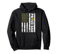 Proud Dad American Flag Funny Soccer Hoodie - Minimalist Print Men Women - T-Shirt, Sweatshirt, Hoodie