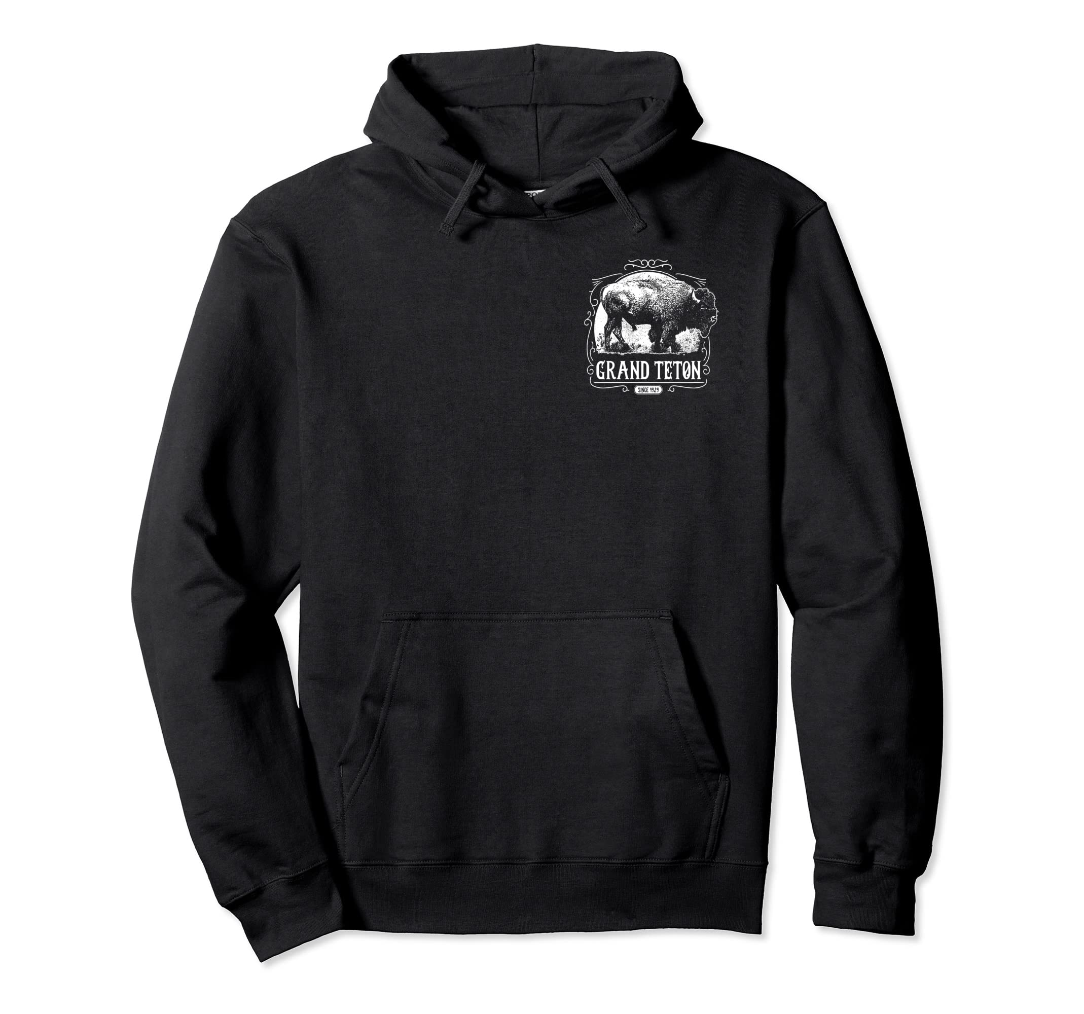 Grand Teton National Park Bison Wyoming Hoodie - Unique Graphic Unisex - T-Shirt, Sweatshirt, Hoodie