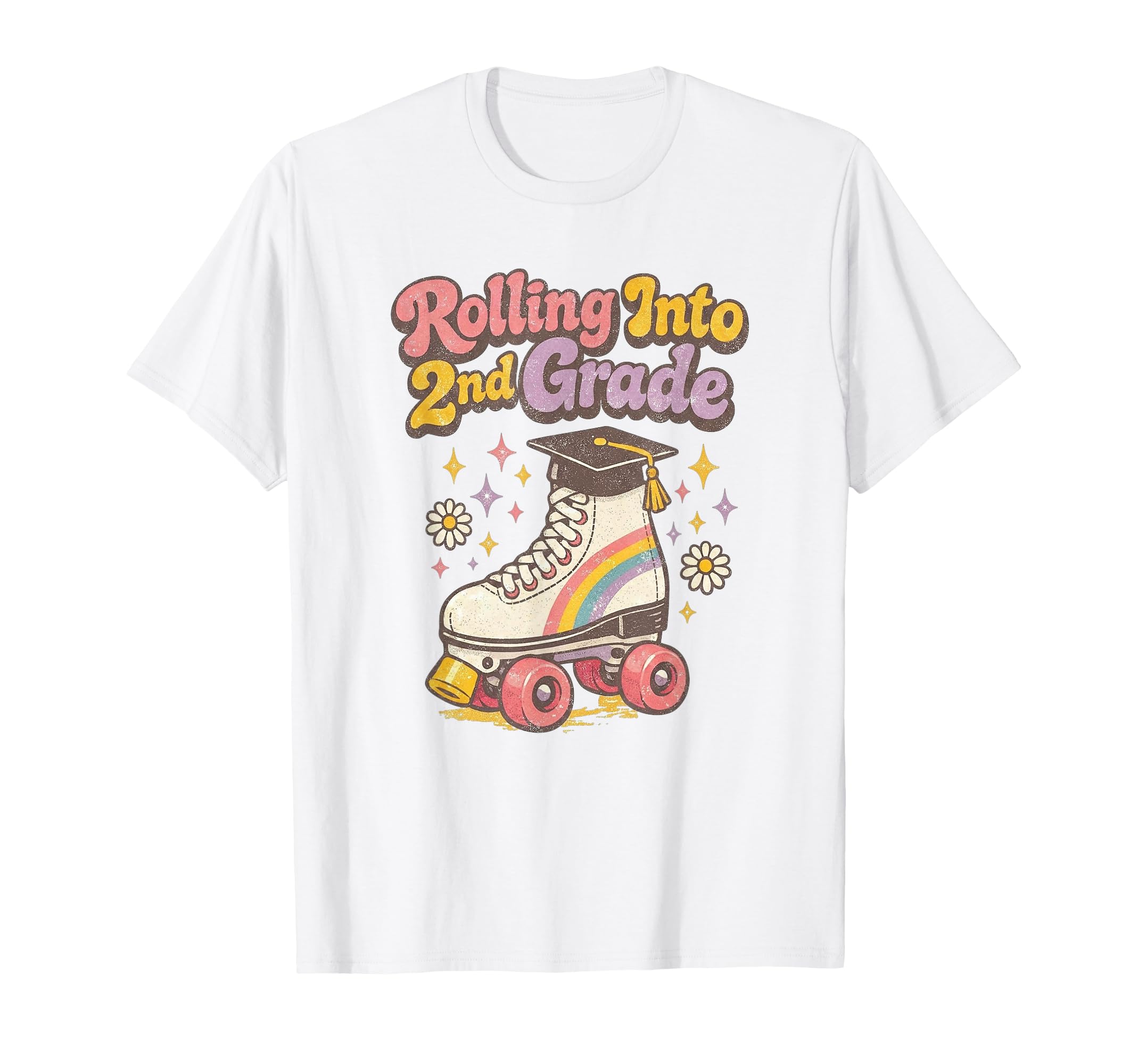 Rolling Into 2Nd Grade Roller Skate T-Shirt - Casual Everyday Wear Unisex - T-Shirt, Sweatshirt, Hoodie