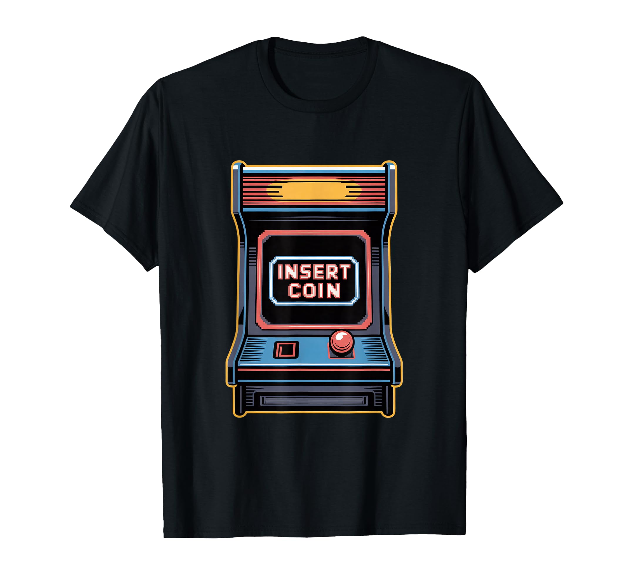 Insert Coin Arcade Cabinet Gaming T-Shirt - Aesthetic Graphic for Adults - T-Shirt, Sweatshirt, Hoodie