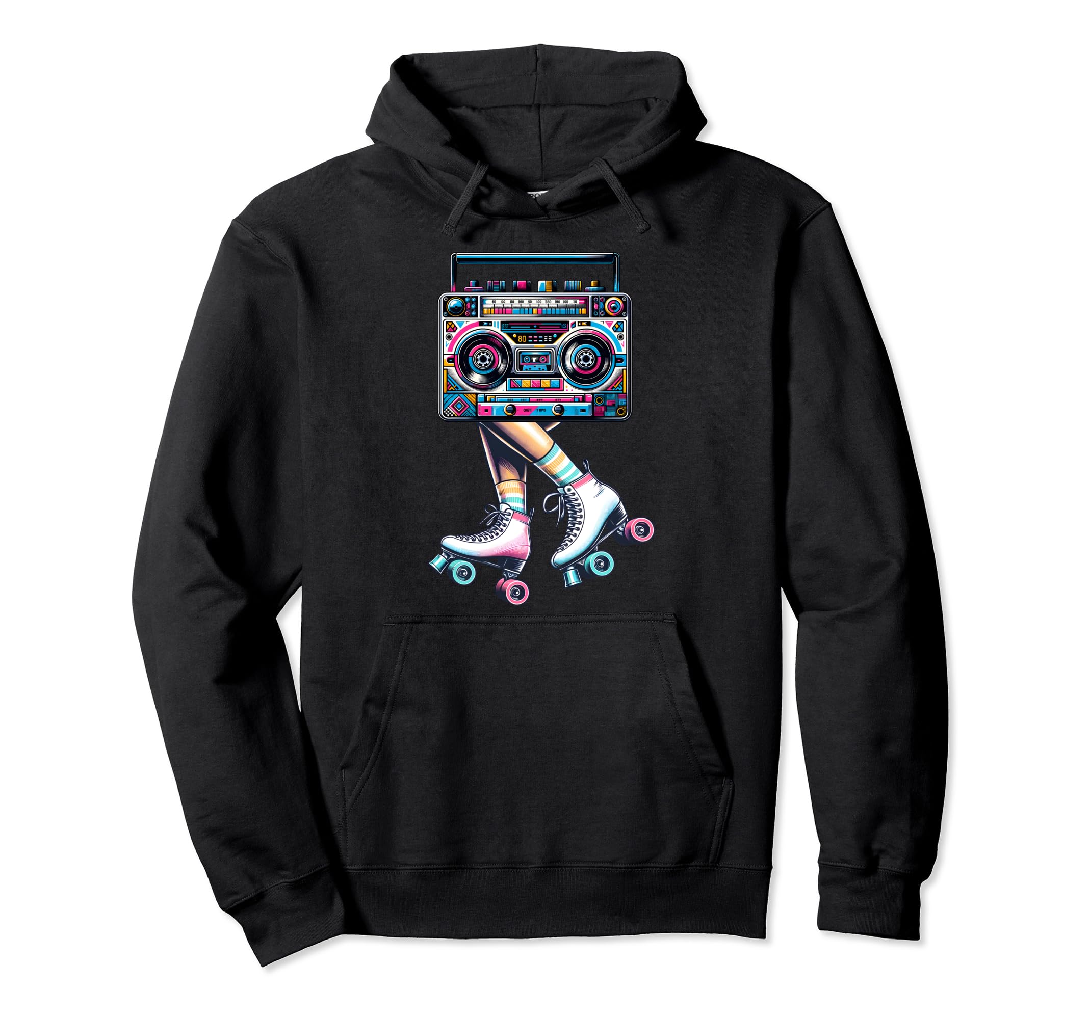 Rollerskates 80S 90S Disco Skating Hoodie - Aesthetic Graphic Men Women - T-Shirt, Sweatshirt, Hoodie