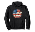 Soccer Ball Football American Flag Hoodie - Custom Art Print for Adults - T-Shirt, Sweatshirt, Hoodie