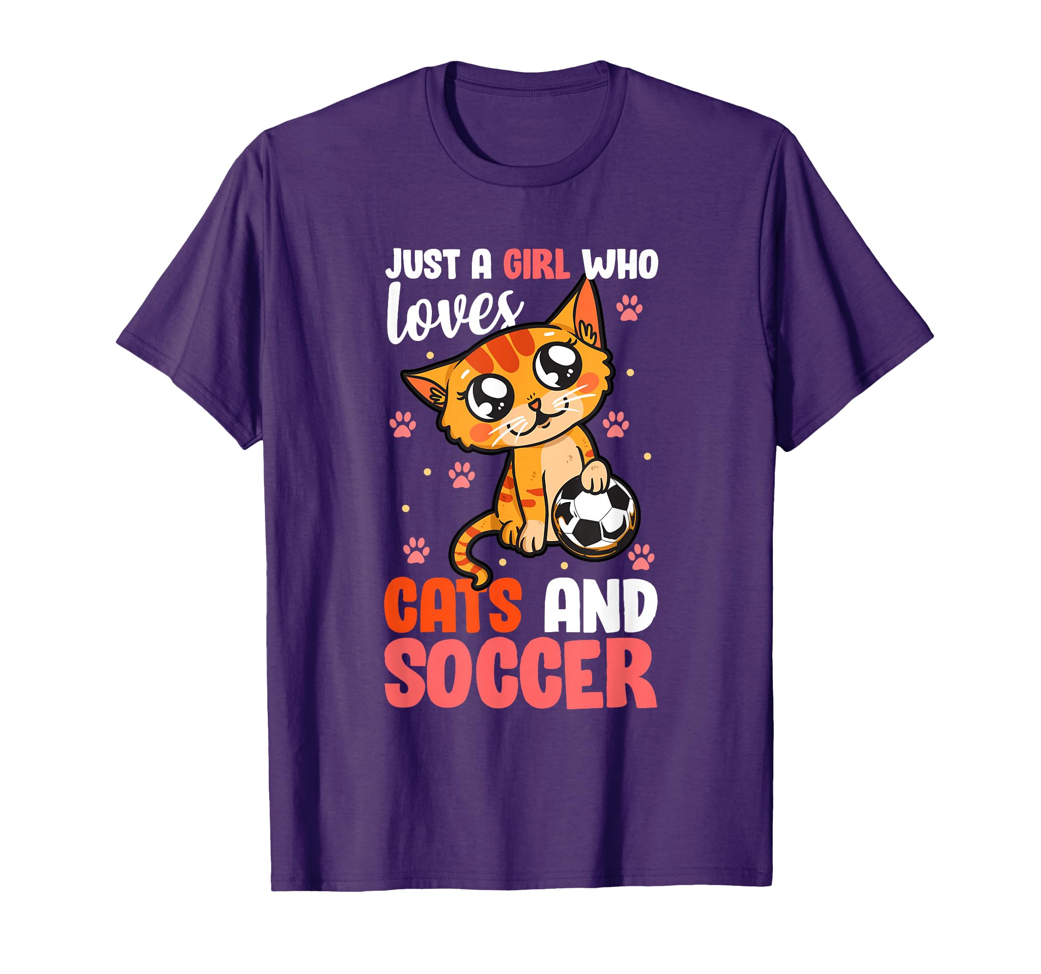 Just Who Loves Cats And Soccer Kitten T-Shirt - Novelty Apparel Men Women - T-Shirt, Sweatshirt, Hoodie