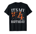 Its My Four 4 Birthday Basketball Bday T-Shirt - Trendy Graphic Men Women - T-Shirt, Sweatshirt, Hoodie