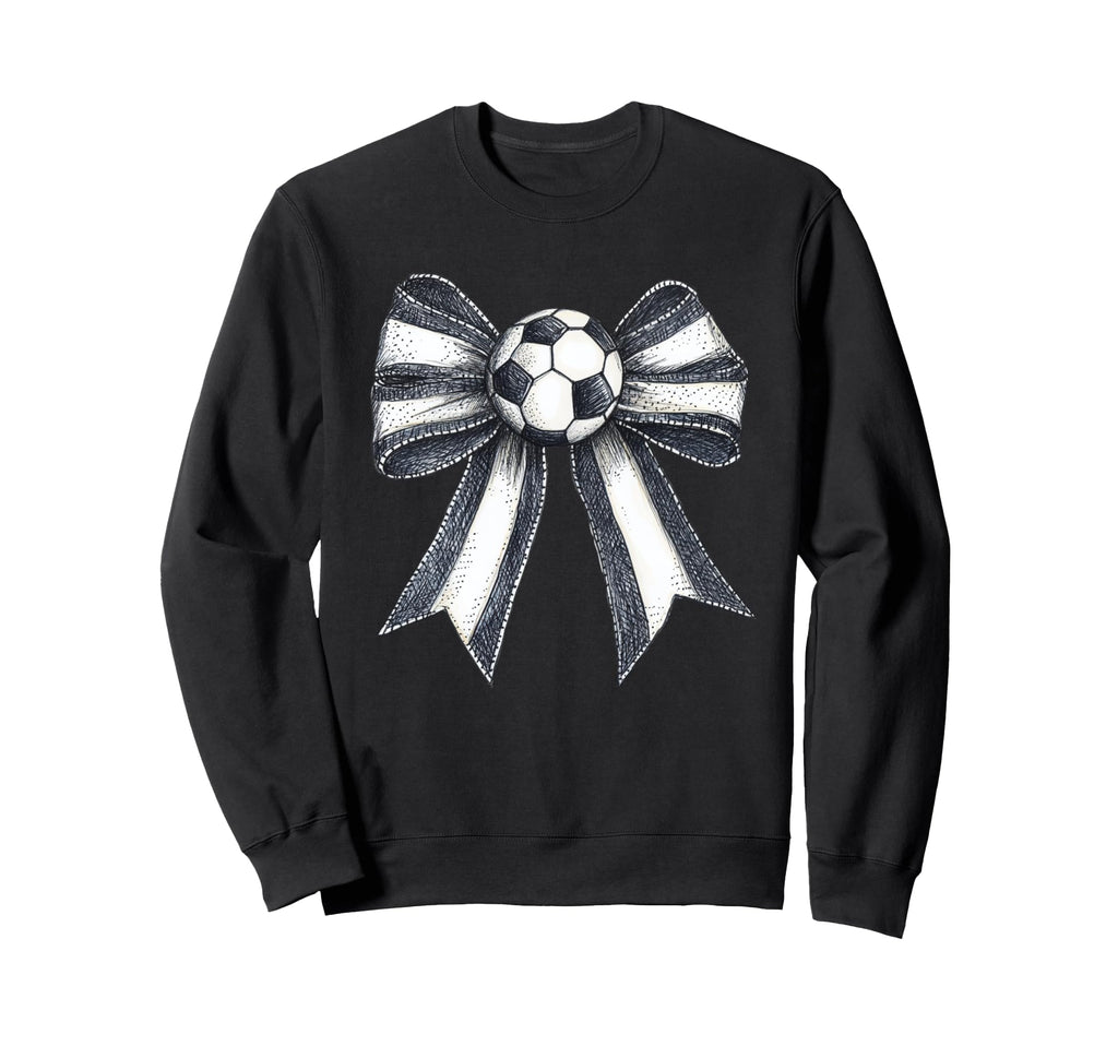 Soccer Coquette Bow Watercolor And Sweatshirt - Trendy Graphic Men Women - T-Shirt, Sweatshirt, Hoodie