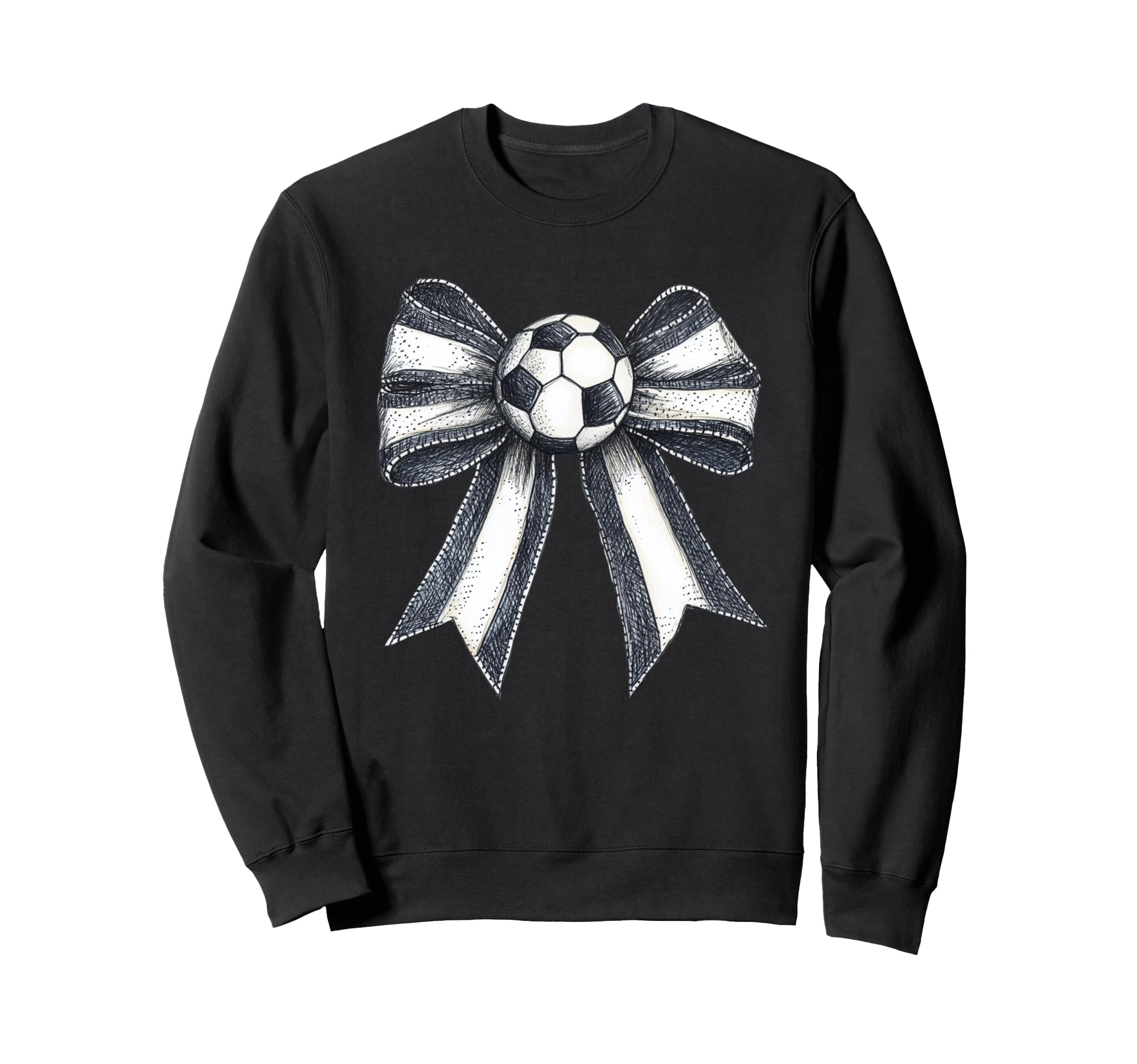 Soccer Coquette Bow Watercolor And Sweatshirt - Trendy Graphic Men Women - T-Shirt, Sweatshirt, Hoodie
