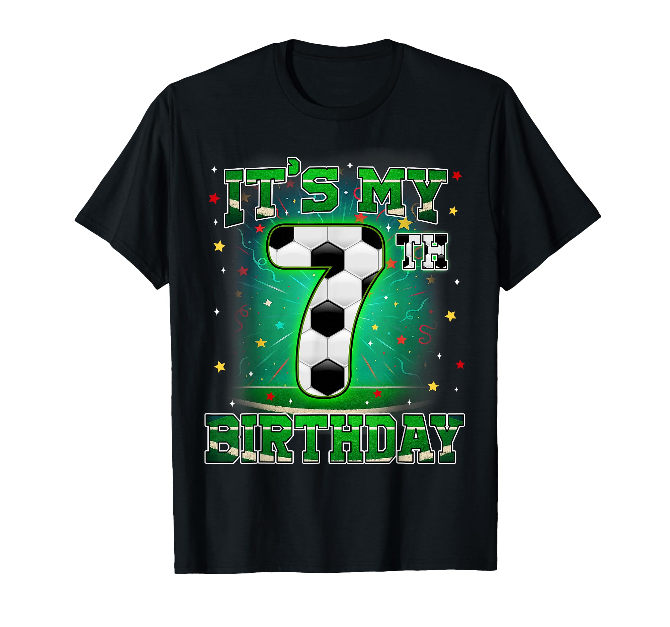 Its My 7Th Birthday Soccer 7 Years Old T-Shirt - Unique Graphic Unisex - T-Shirt, Sweatshirt, Hoodie