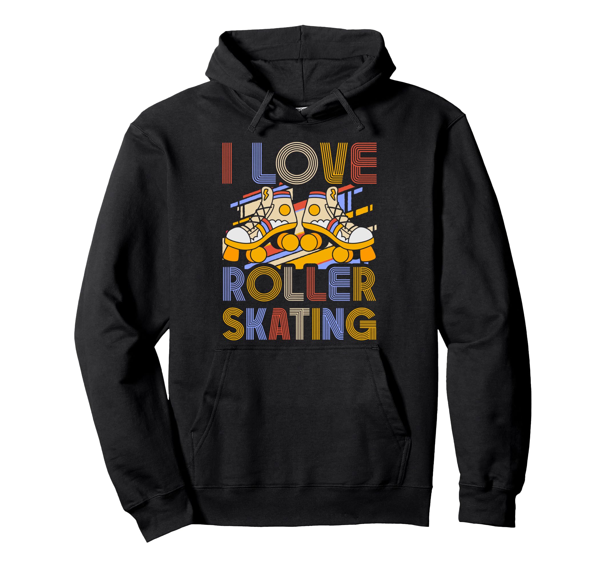 Roller Skating Skate 1970S I Love Hoodie - Casual Everyday Wear Unisex - T-Shirt, Sweatshirt, Hoodie