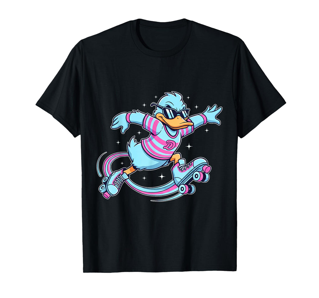 Funny Duck Roller Skates Skater Animal T-Shirt - Fun Novelty Design Unisex - T-Shirt, Sweatshirt, Hoodie