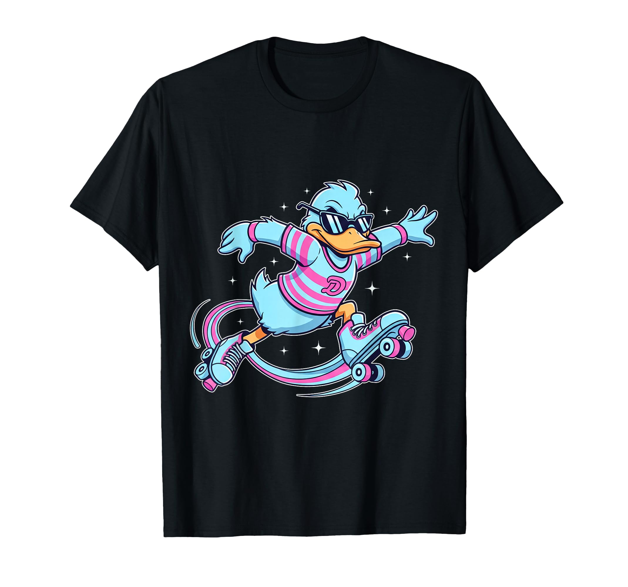 Funny Duck Roller Skates Skater Animal T-Shirt - Fun Novelty Design Unisex - T-Shirt, Sweatshirt, Hoodie