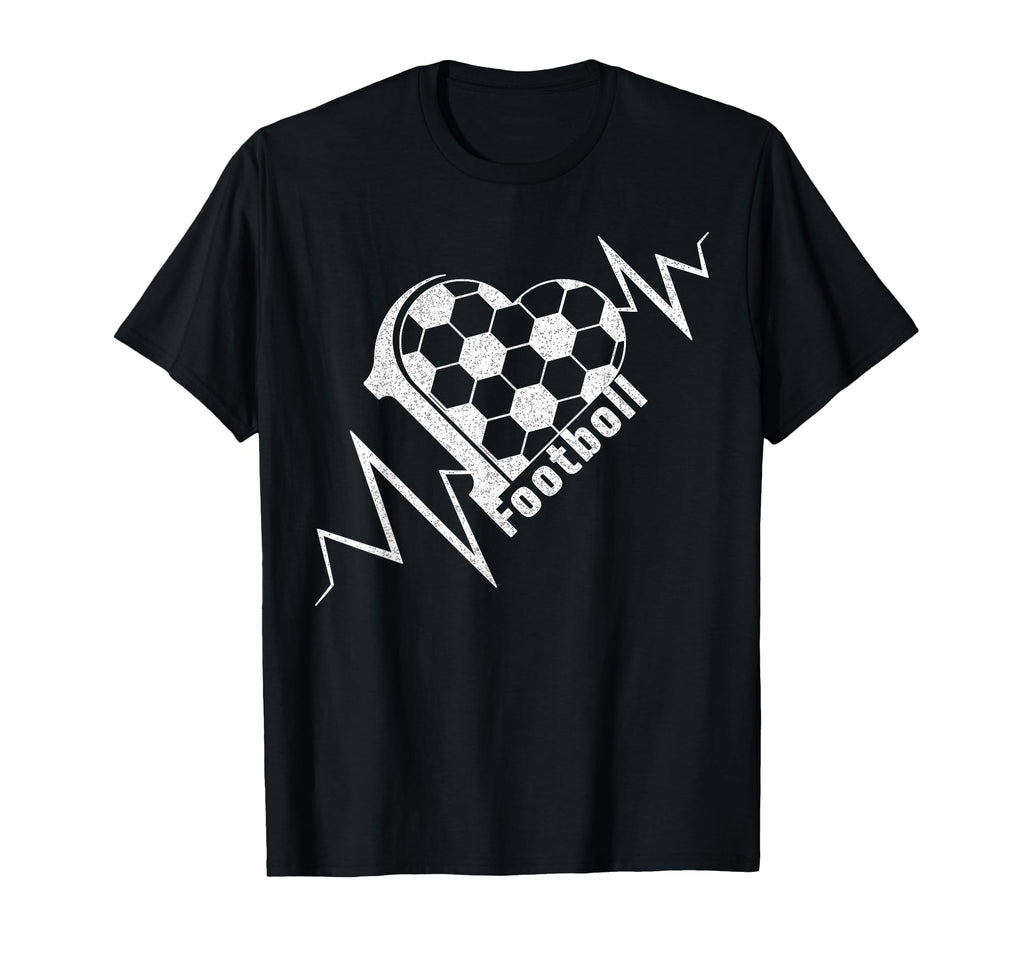 Football Heartbeat Pulse Soccer T-Shirt - Fun Novelty Design Men Women - T-Shirt, Sweatshirt, Hoodie