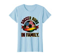 Soccer Runs Family American Flag T-Shirt - Fun Novelty Design Unisex - T-Shirt, Sweatshirt, Hoodie