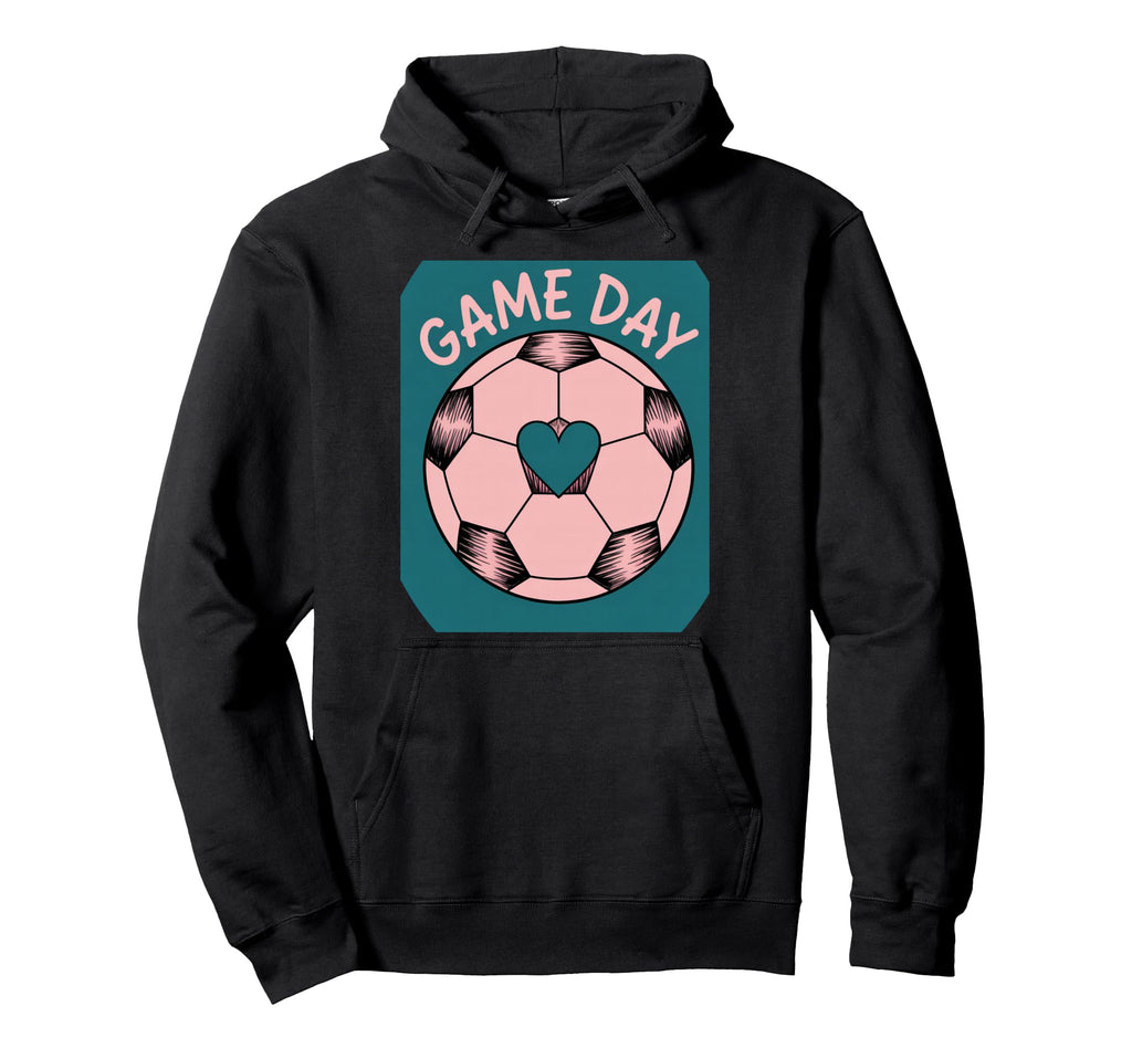 Womens Soccer Game Day Ladies Heart Soccer Hoodie - Minimalist Print Unisex - T-Shirt, Sweatshirt, Hoodie
