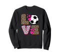 Love Soccer Leopard Soccer Sweatshirt - Trendy Graphic Unisex - T-Shirt, Sweatshirt, Hoodie